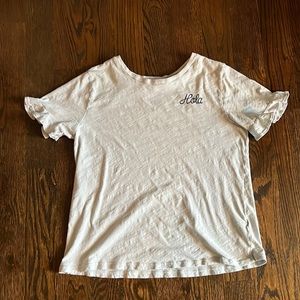 Pale Blue Hola/ Adios Flare Sleeve Shirt- size 2